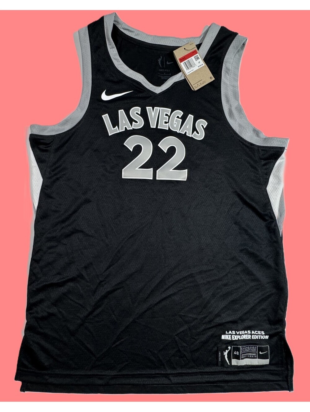 Nike A'ja Wilson #22 Jersey Las Vegas Aces Explorer Edition Women's L Black NWT